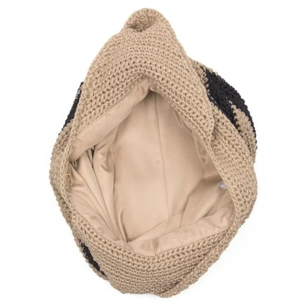TOMMY BAHAMA Striped Hobo With Bungee Cord